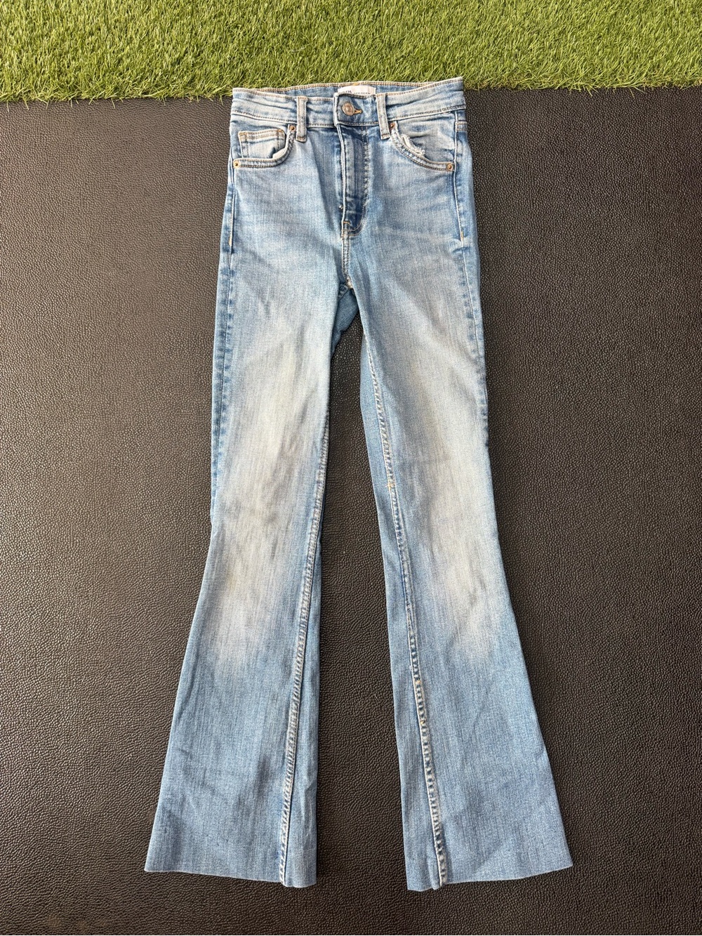 Zara Light Wash Flare Jeans